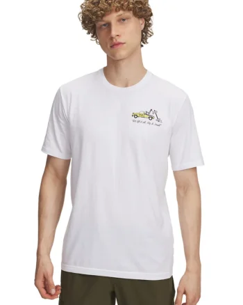 Tricou cu imprimeu pe partea din spate Body Shop, Alb/Negru/Galben