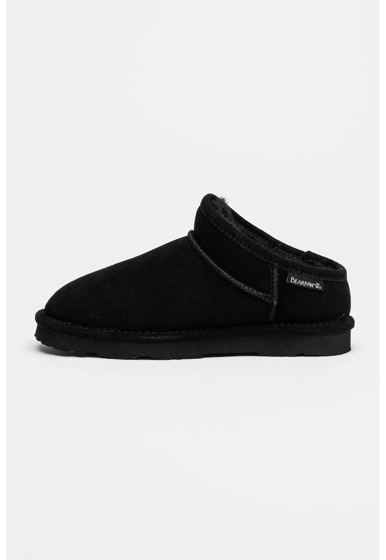 Ghete slip-on din piele intoarsa, Negru