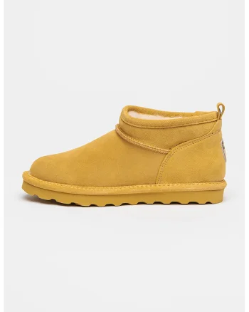 Ghete slip-on de piele intoarsa, Galben mustar