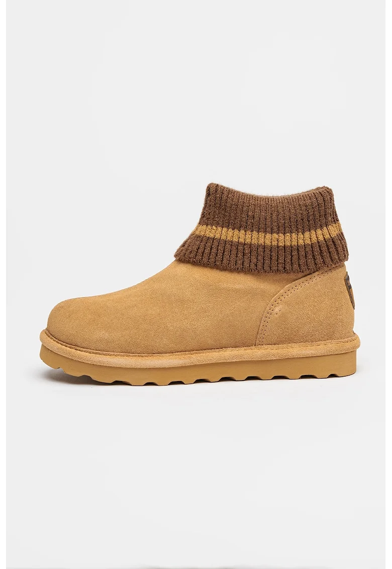 Ghete slip-on din piele intoarsa, Maro deschis/Caramel