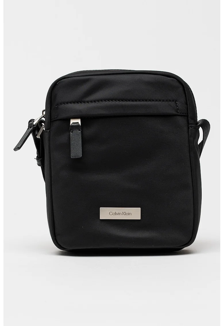 Geanta crossbody Sleek Reporter, Negru