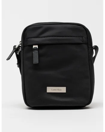 Geanta crossbody Sleek Reporter, Negru