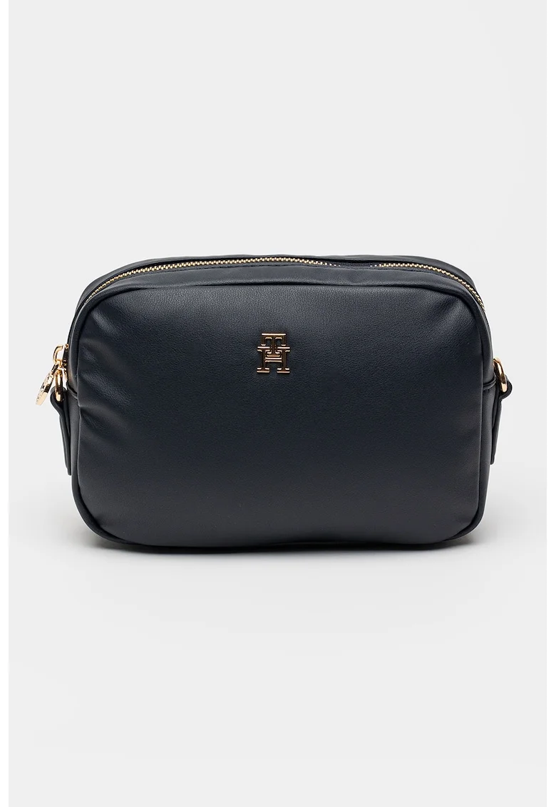 Geanta crossbody cu logo, Bleumarin