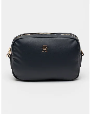 Geanta crossbody cu logo, Bleumarin