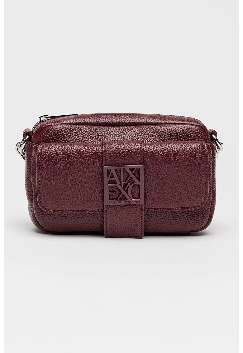 Geanta crossbody cu bareta din lant, Violet tyrian
