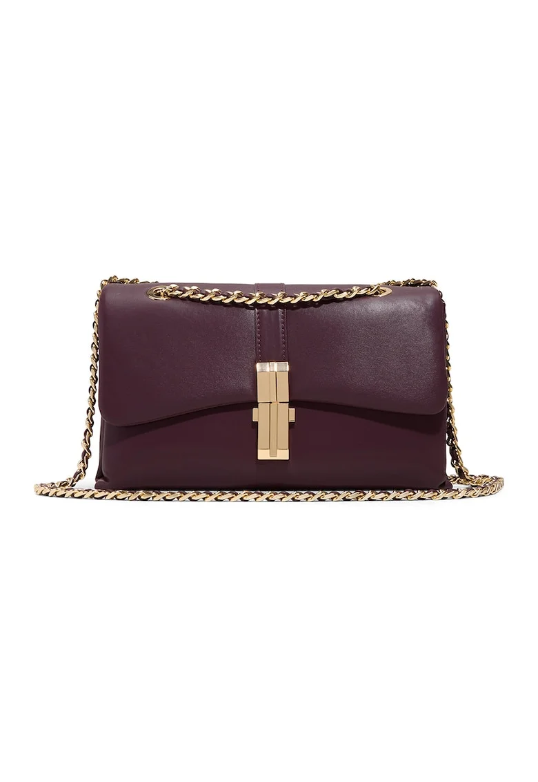 Geanta crossbody de piele ecologica Alicie, Rosu inchis