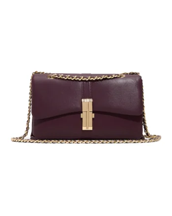 Geanta crossbody de piele ecologica Alicie, Rosu inchis