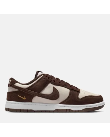 Pantofi sport cu talpa joasa si insertii din piele intoarsa Dunk Low SE