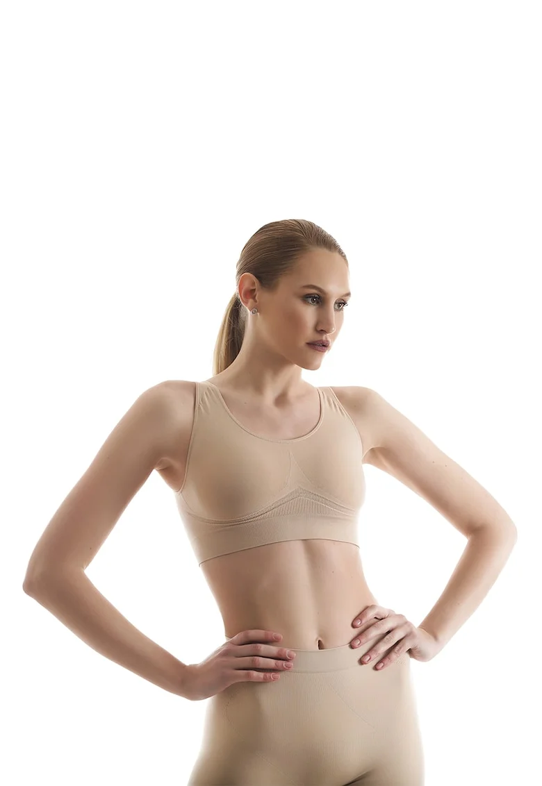 Bustiera modelatoare cu bretele late, Bej
