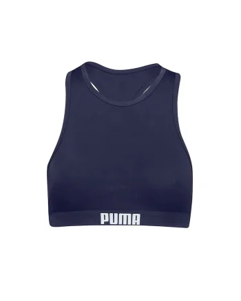 Sutien de baie cu spate decupat, Bleumarin