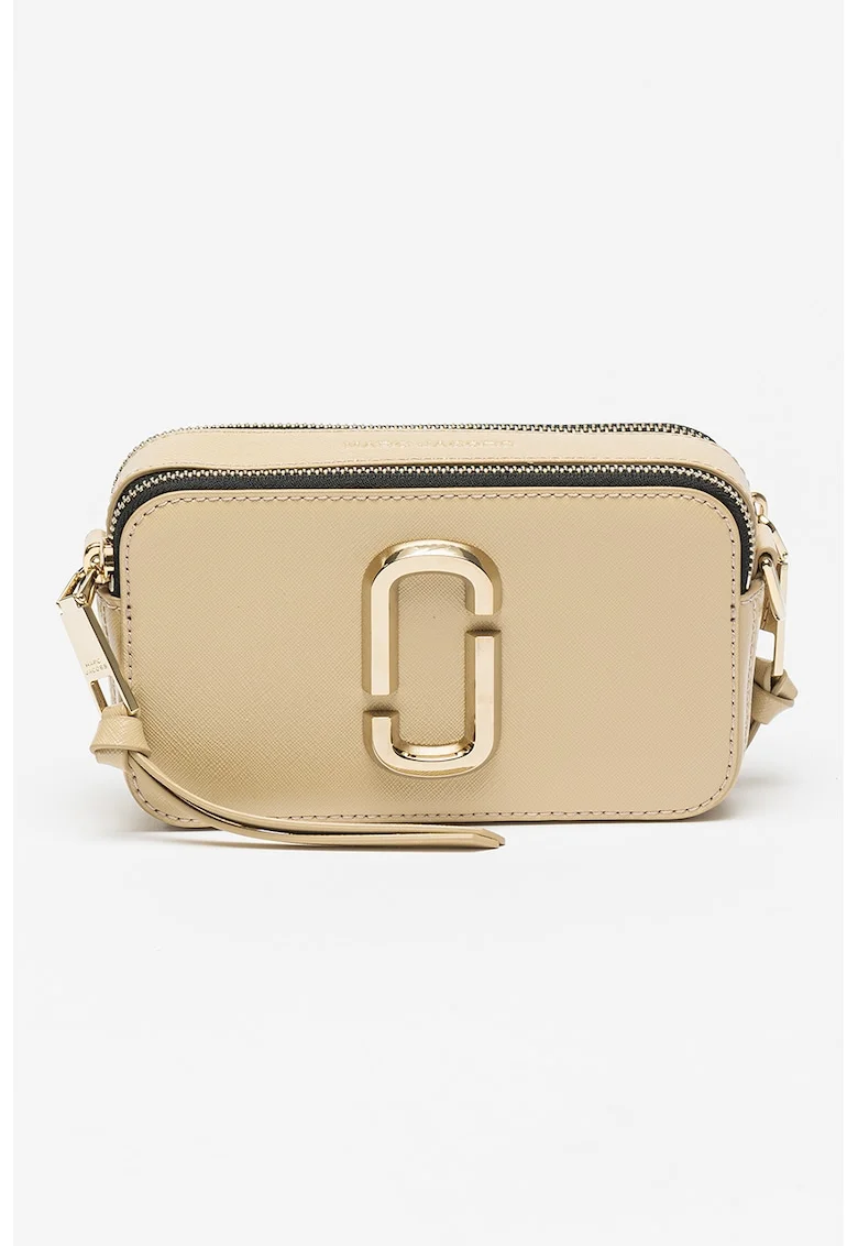 Geanta crossbody de piele Snapshot, Maro nisip