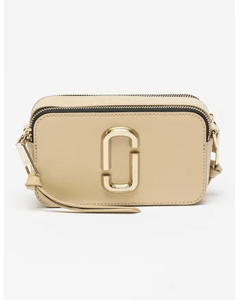 Geanta crossbody de piele Snapshot, Maro nisip