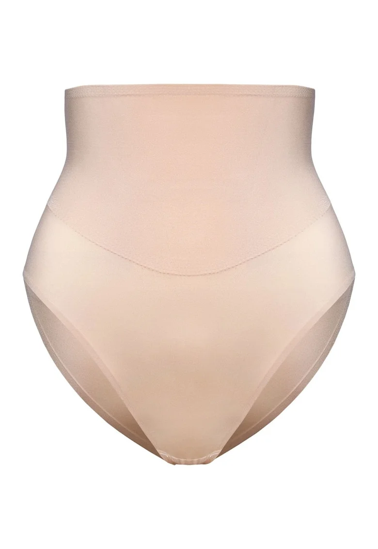Chiloti modelator cu talie inalta, Bej Silky, Bej