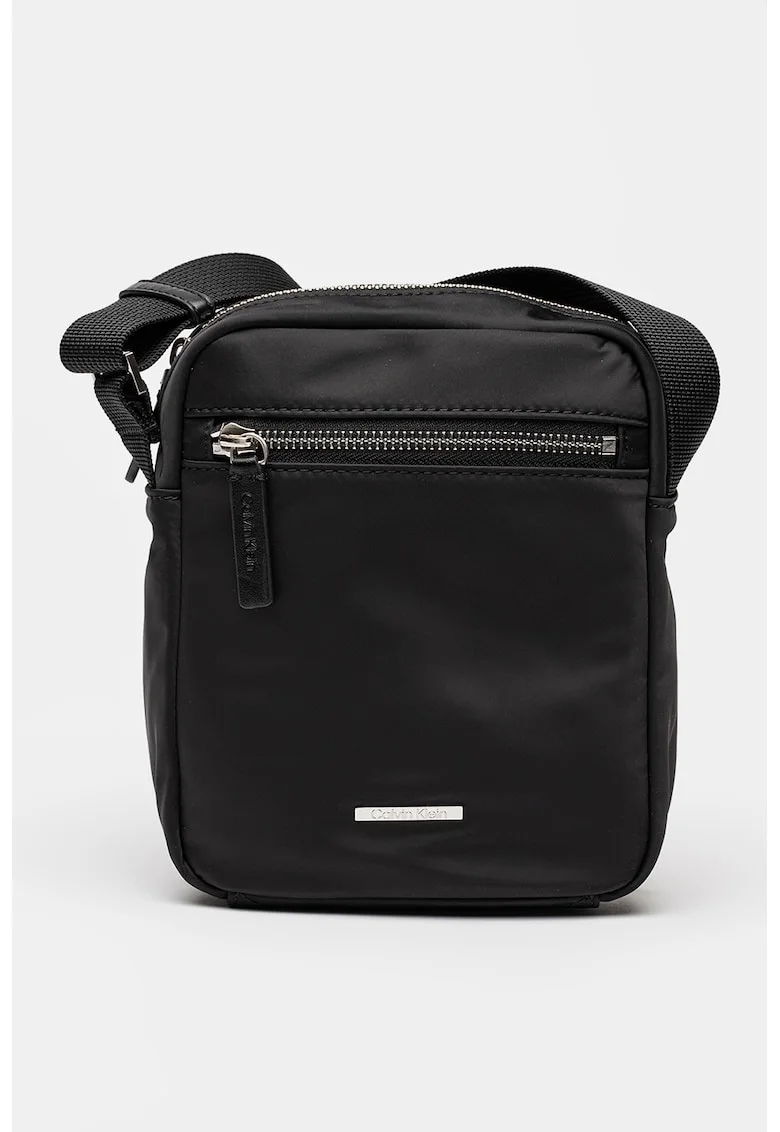 Geanta crossbody din material textil, Negru