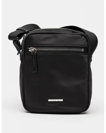 Geanta crossbody din material textil, Negru