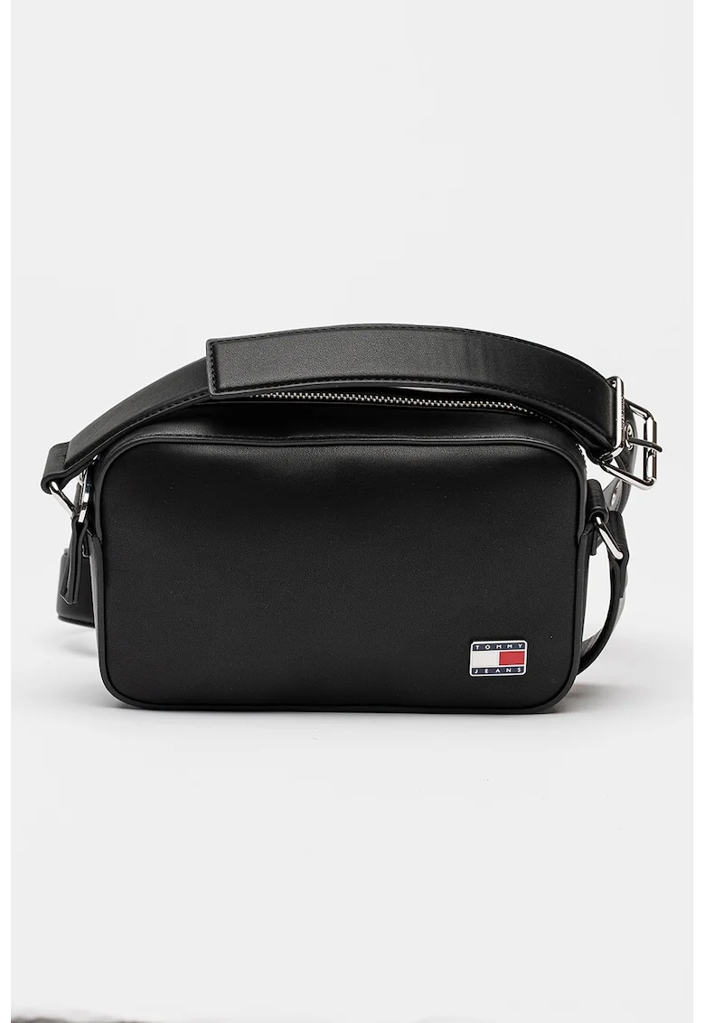 Geanta crossbody din piele ecologica, Negru