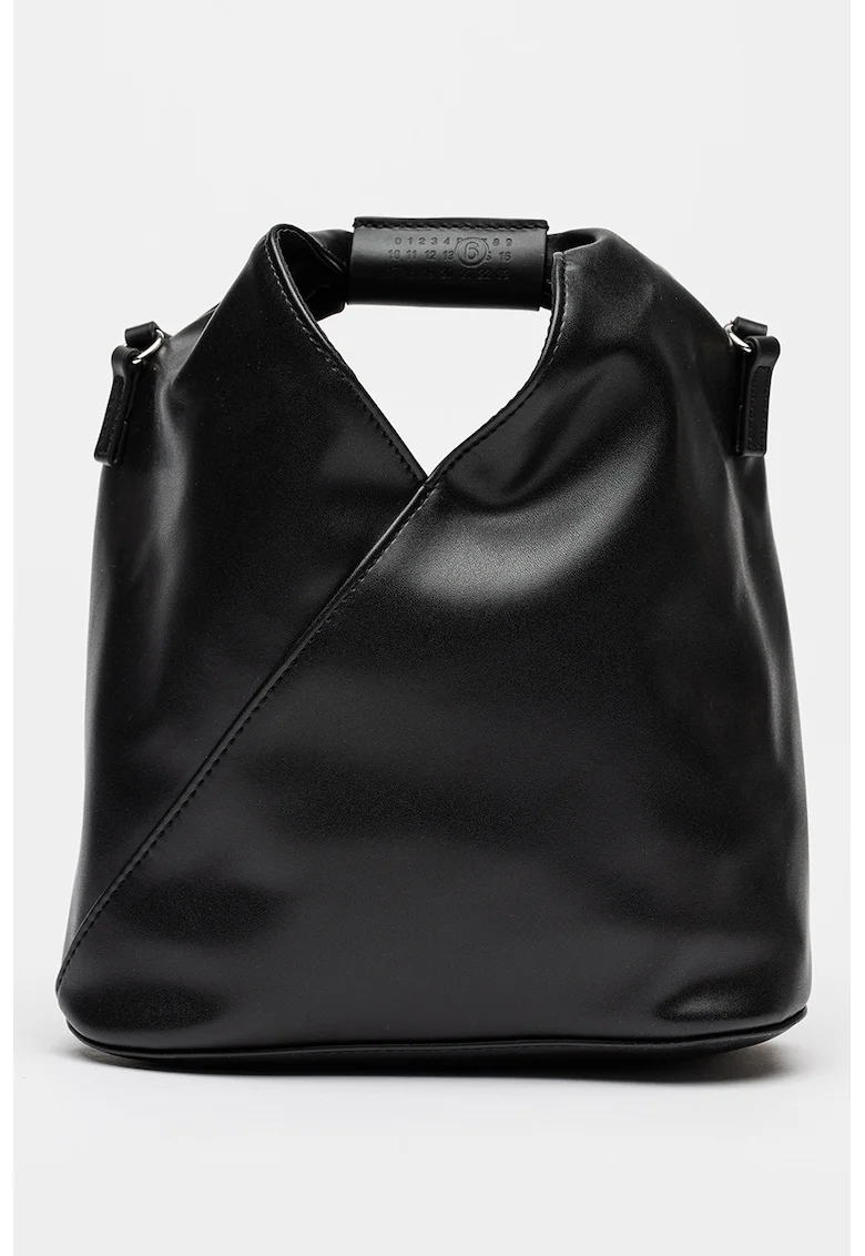 Geanta crossbody de piele ecologica cu bareta ajustabila, Negru