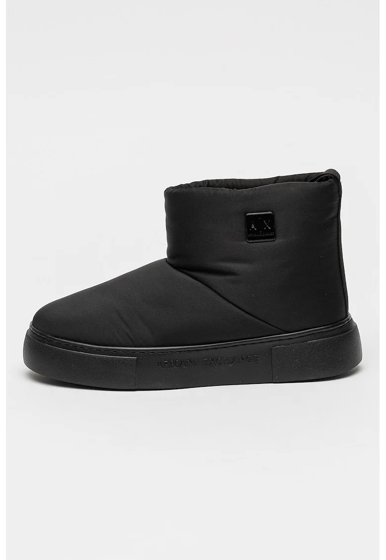 Ghete slip-on cu talpa plata, Negru