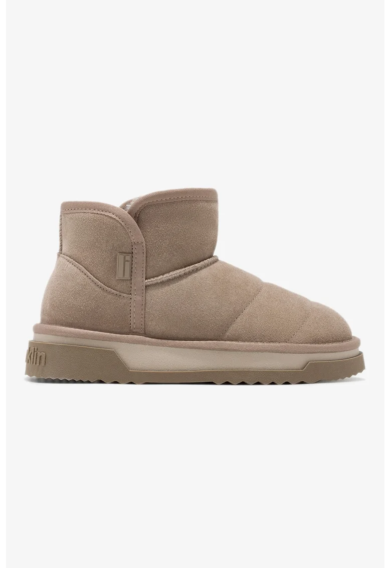 Ghete slip-on din piele intoarsa Atlas, Maro taupe
