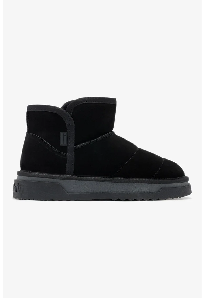 Ghete slip-on din piele intoarsa Atlas, Negru