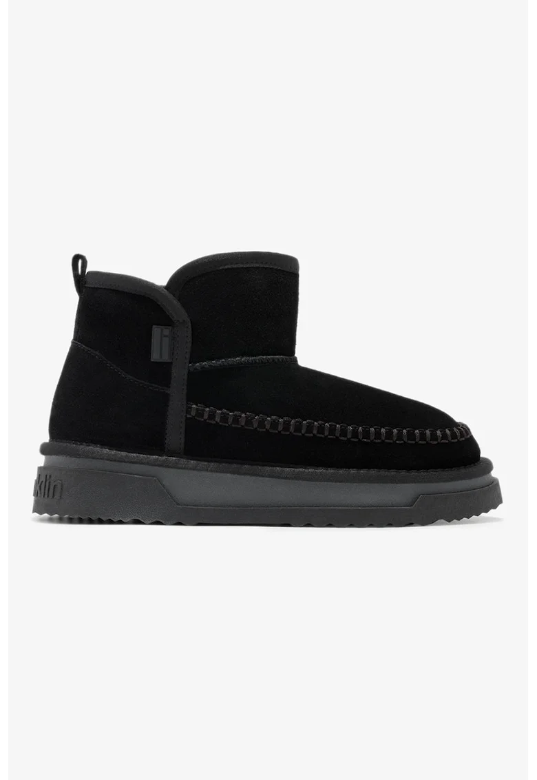 Ghete slip-on din piele intoarsa Atlas, Negru