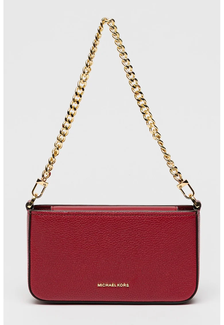 Geanta crossbody de piele cu maner detasabil de lant Bryant, Violet tyrian