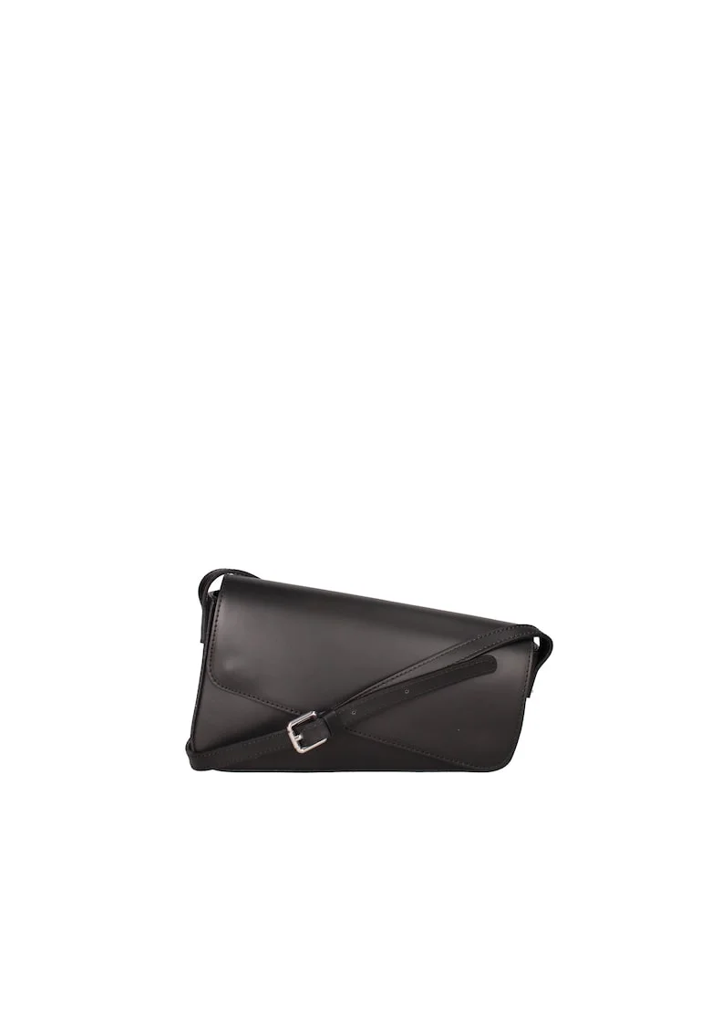 Geanta crossbody din piele 24877, Negru