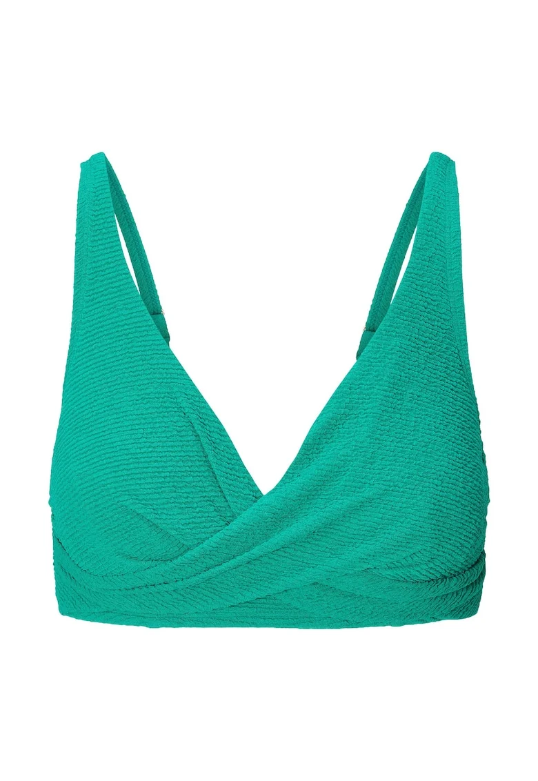 Sutien de baie texturat cu model petrecut, Verde