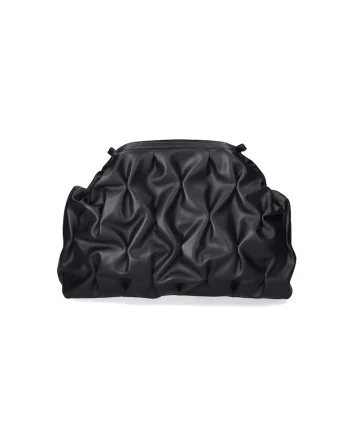 Geanta crossbody de piele cu bareta detasabila, Bleumarin