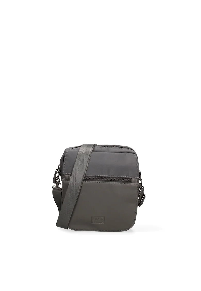 Geanta crossbody cu bareta detasabila Zenith, Gri