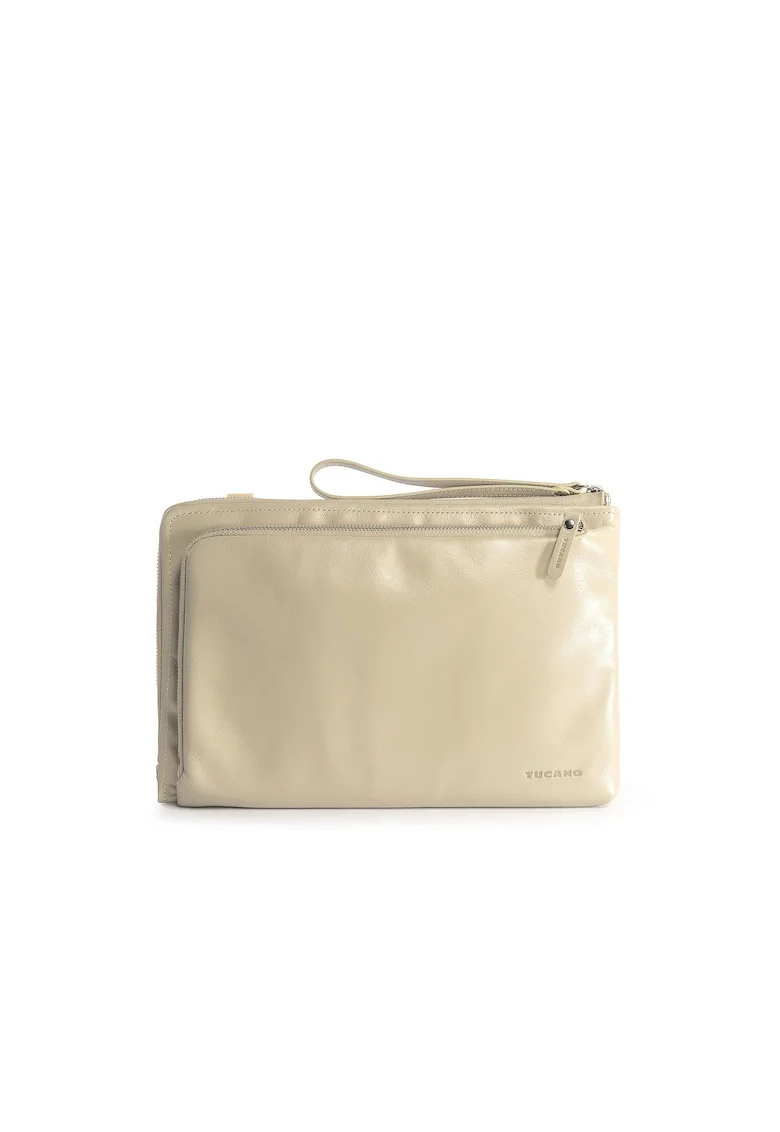 Geanta crossbody unisex cu bareta detasabila, Alb
