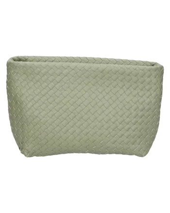 Geanta crossbody de piele cu aspect texturat, Verde
