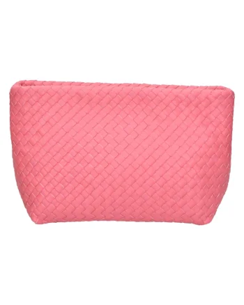 Geanta crossbody de piele cu aspect texturat, Roz