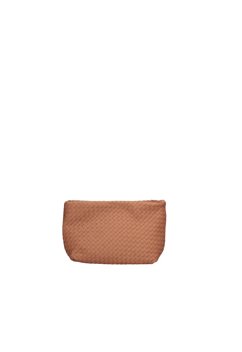 Geanta crossbody de piele cu aspect texturat, Maro deschis