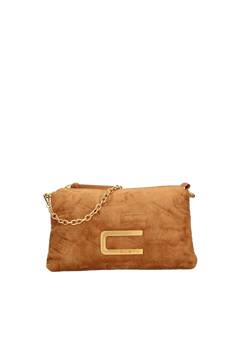 Geanta crossbody cu logo, Portocaliu