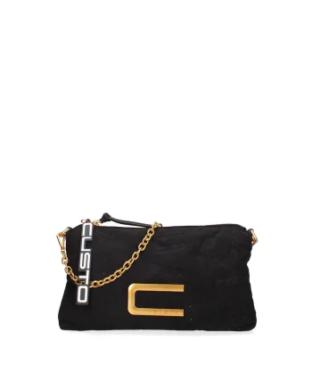 Geanta crossbody cu logo, Negru