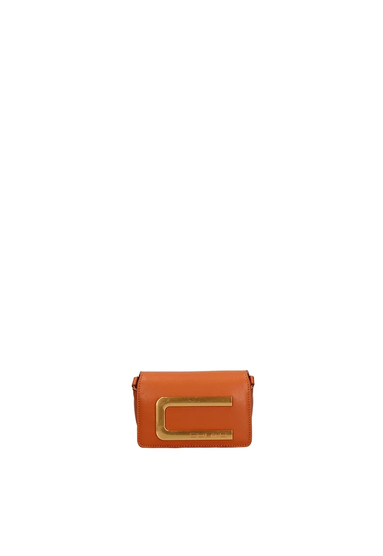 Geanta crossbody cu lant Celestea Elite, Portocaliu