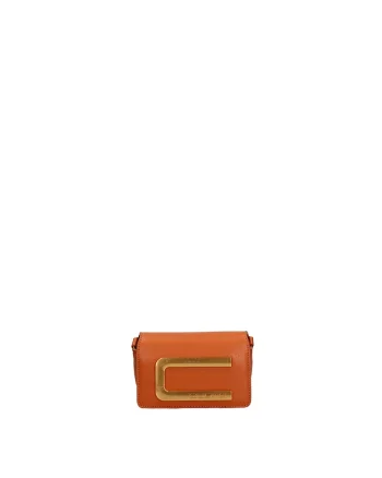 Geanta crossbody cu lant Celestea Elite, Portocaliu