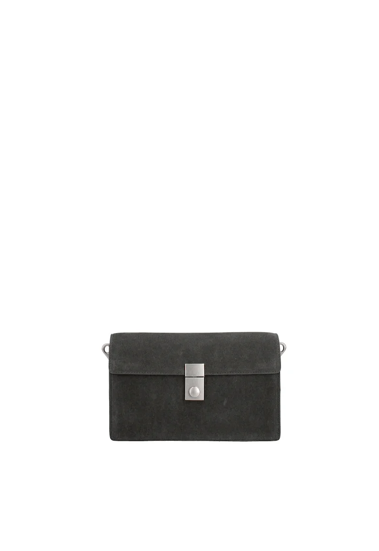 Geanta crossbody de piele intoarsa Celeste Prime, Negru