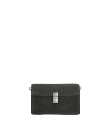Geanta crossbody de piele intoarsa Celeste Prime, Negru