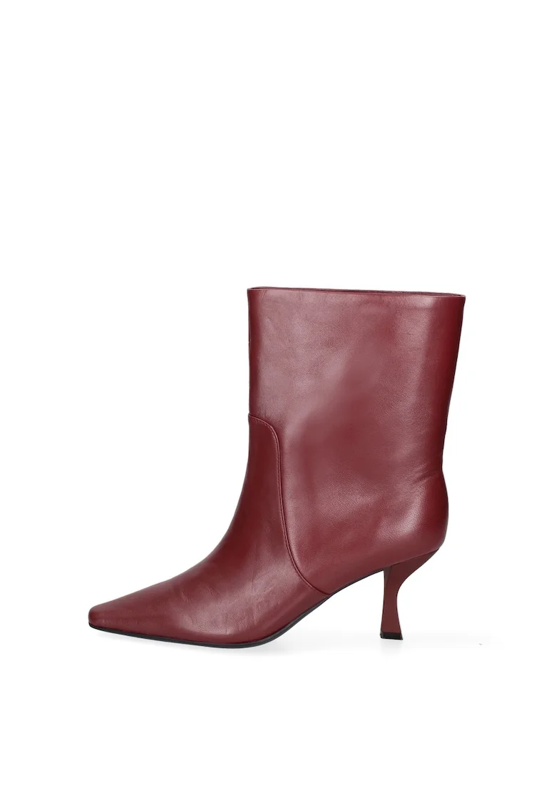 Botine slip-on din piele Eris Prime, Visiniu