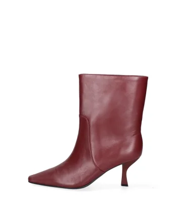 Botine slip-on din piele Eris Prime, Visiniu
