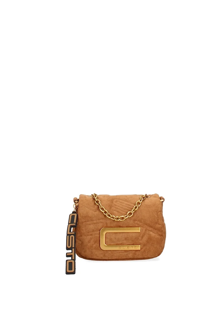 Geanta crossbody de piele ecologica, Portocaliu