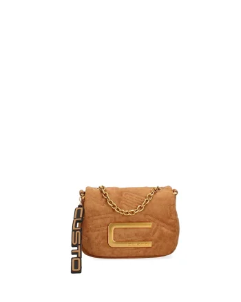 Geanta crossbody de piele ecologica, Portocaliu