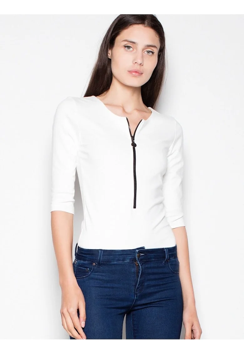 Body  bej cu maneci 3/4, Bej