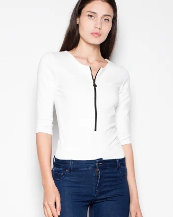 Body  bej cu maneci 3/4, Bej