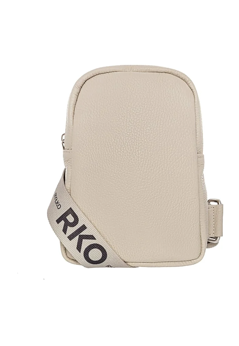 Geanta crossbody de piele cu bareta ajustabila, Bej