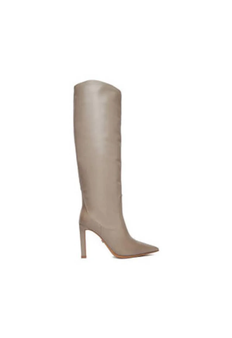 Cizme dama,  slip-on, piele naturala, gri