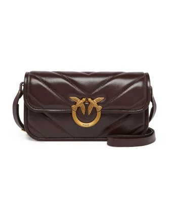 Geanta crossbody de piele, Visiniu