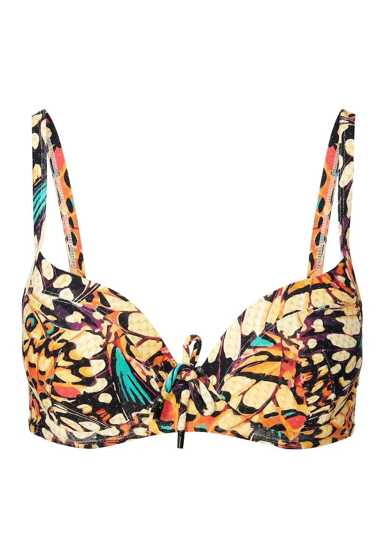Sutien de baie cu imprimeu, Multicolor